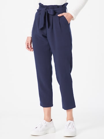 regular Pantaloni con pieghe di Oasis in blu: frontale