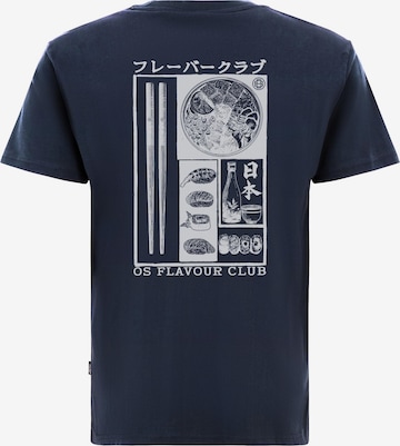Oldskull T-Shirt 'Asian Flavour Club Umami Graphic' in Blau: Vorderseite