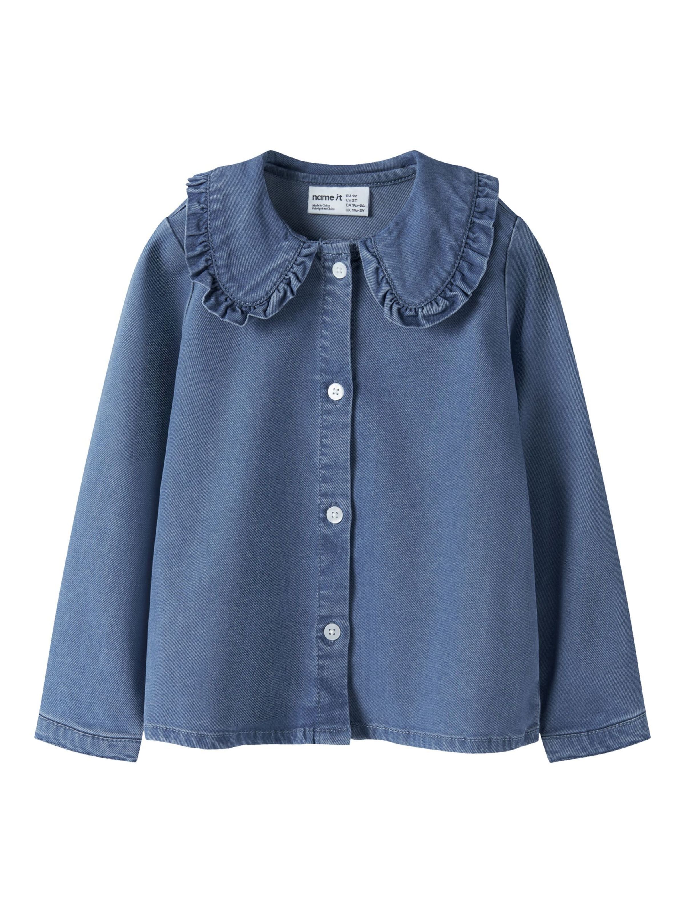Coupe slim Chemise NAME IT en bleu : devant