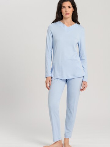 Hanro Pyjama 'Dion' in Blauw: voorkant