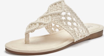 LASCANA T-Bar Sandals in Beige: front