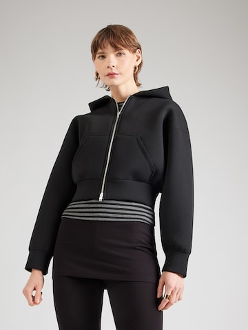 WEEKDAY - Sudadera con cremallera en negro: frente