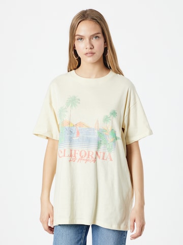 Cotton On - Camiseta talla grande en beige: frente