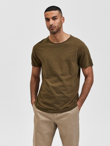 SELECTED HOMME Bluser & t-shirts 'Morgan' i grøn: forside