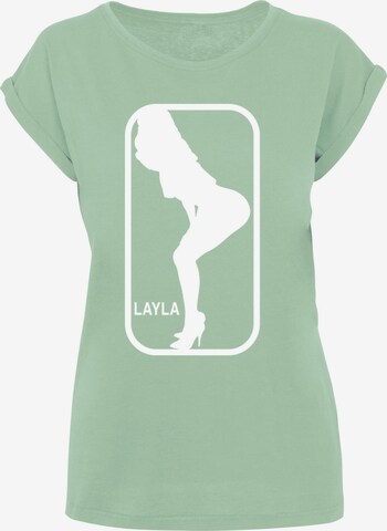 Maglietta 'Layla Dance' di Merchcode in verde: frontale
