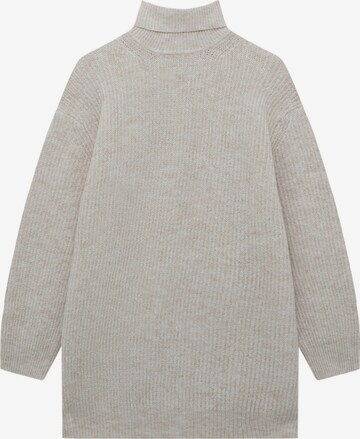 Pull&Bear Gebreide jurk in Beige: voorkant