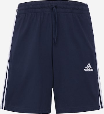 Pantalon de sport 'Essentials' ADIDAS SPORTSWEAR en bleu : devant