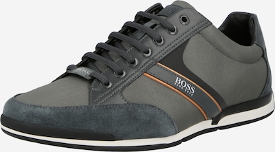 BOSS Casual Sneaker 'Saturn' in anthrazit / dunkelgrau / orange / weiß, Produktansicht