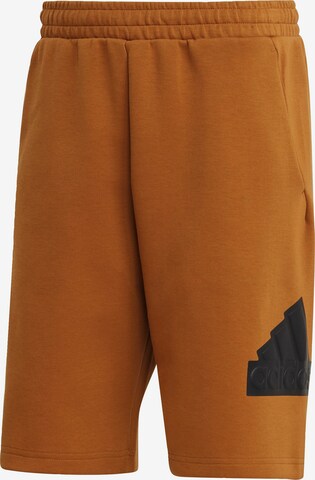 ADIDAS SPORTSWEAR Workout Pants 'Future Icons' in Brown: front