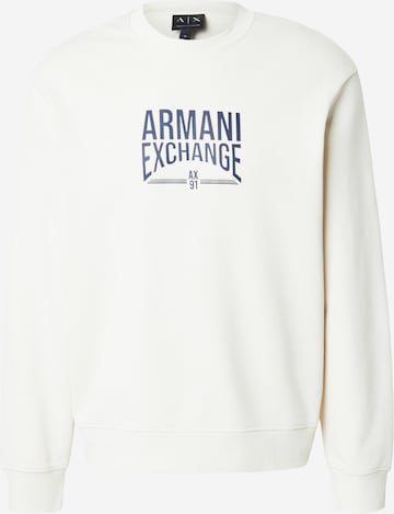 ARMANI EXCHANGE Tréning póló - bézs: elől