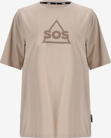 SOS Functioneel shirt in Beige: voorkant