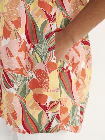 Cellbes of Sweden Ärmellose Tunika mit Taschen und einem Blumen-Muster in Orange