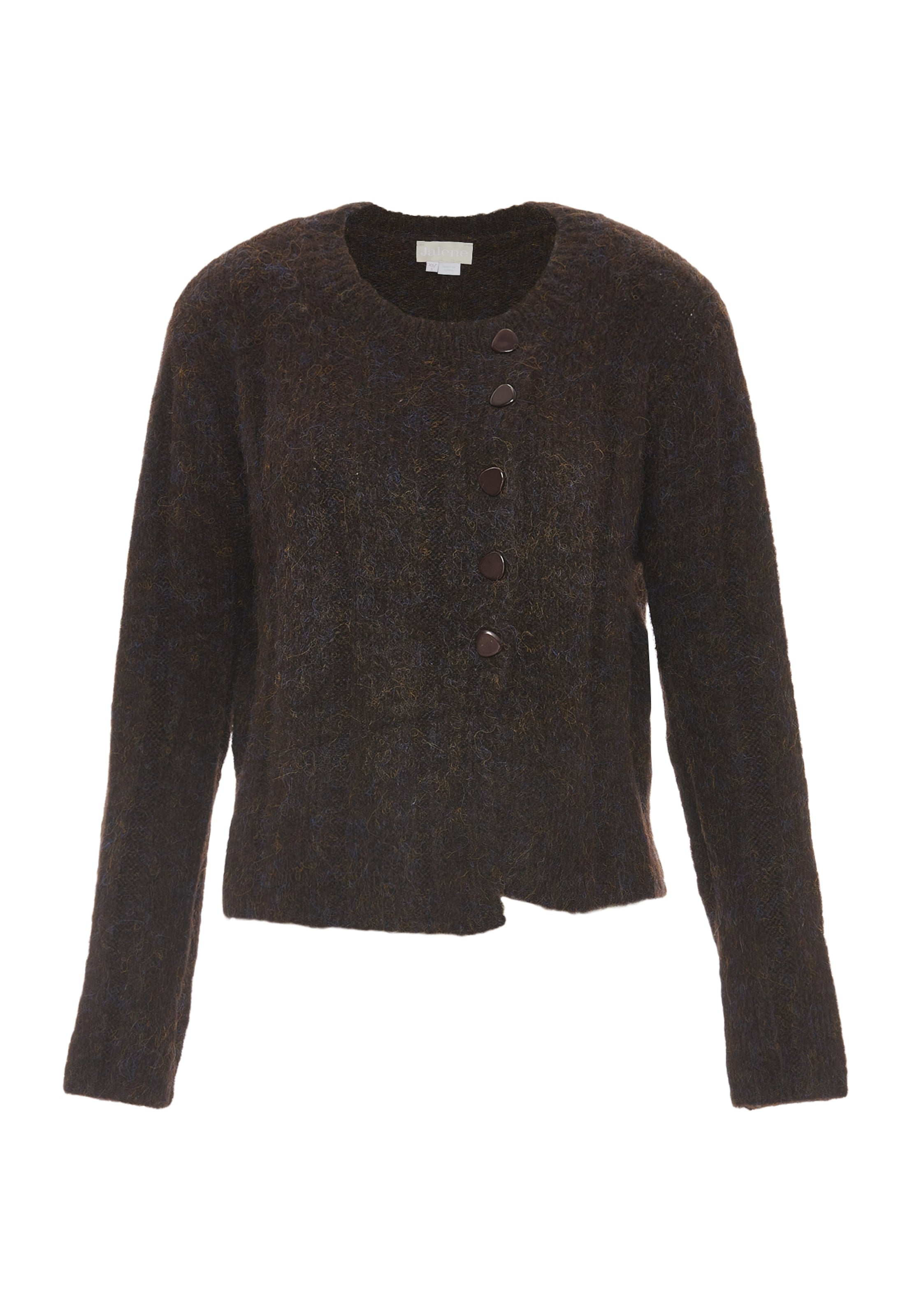 Jalene Gebreid vest in Bruin: voorkant