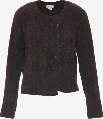 Jalene Knit Cardigan in Brown: front