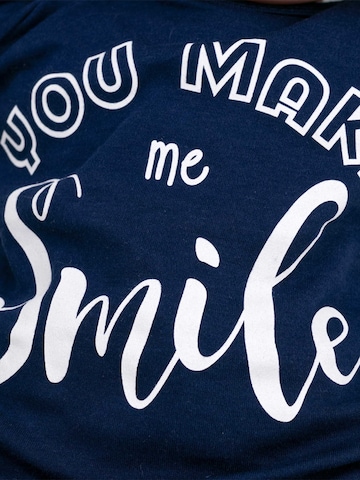 Set ' You make me Smile ' Baby Sweets en bleu