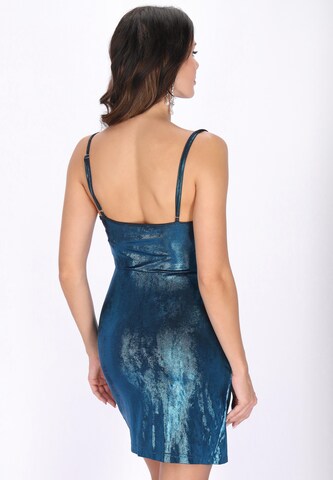 faina Cocktail Dress in Blue