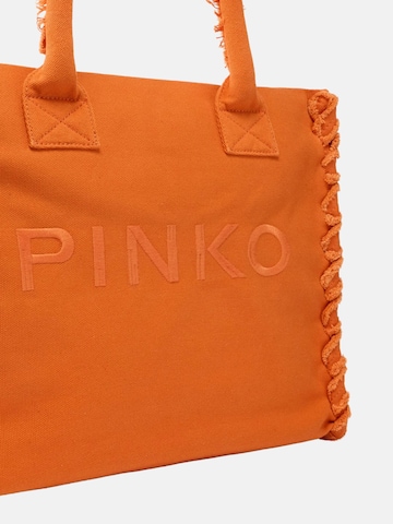 Borsa a mano 'PINKO BEACH SHOPPER CANVAS BORSA' di PINKO in arancione