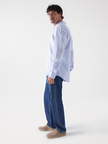 Salsa Jeans Regular fit Overhemd in Blauw