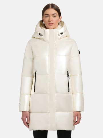 Manteau d’hiver ' Haya Shiny-YM ' khujo en blanc : devant
