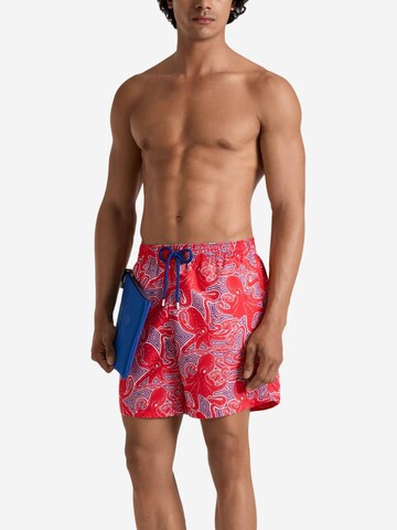 Shorts de bain Vilebrequin en rouge : devant