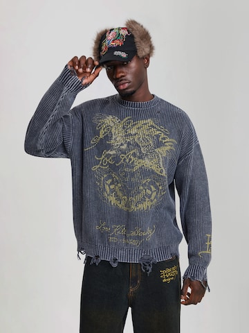 Ed Hardy Pullover 'Los Angeles' in Schwarz: Vorderseite