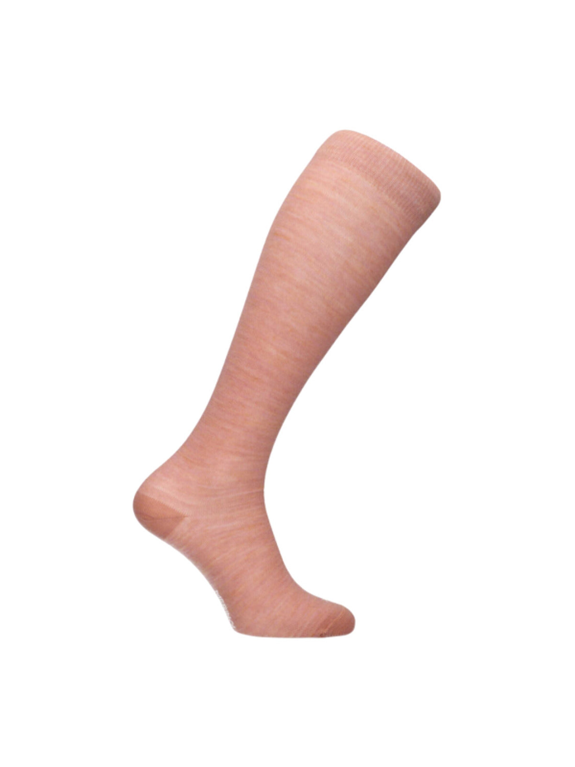 Merino Love Socks 'The Long Kniekousen' in Pink: front