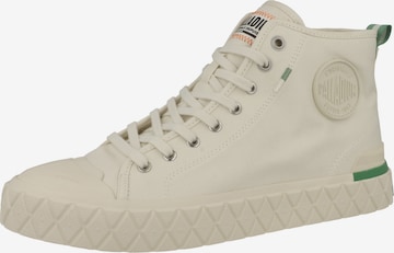 Sneaker alta 'Palla Ace' di Palladium in beige: frontale