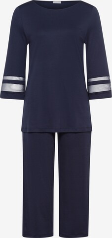 Hanro Pyjama 'Delia' in Blauw: voorkant