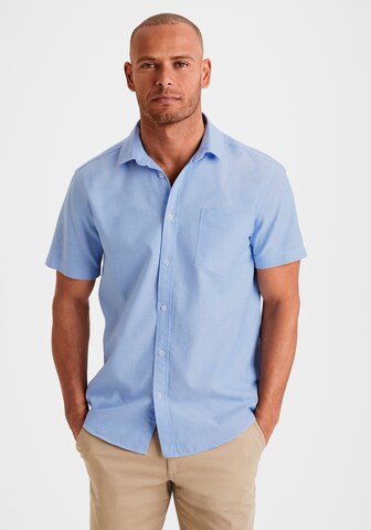 Coupe regular Chemise business H.I.S en bleu : devant