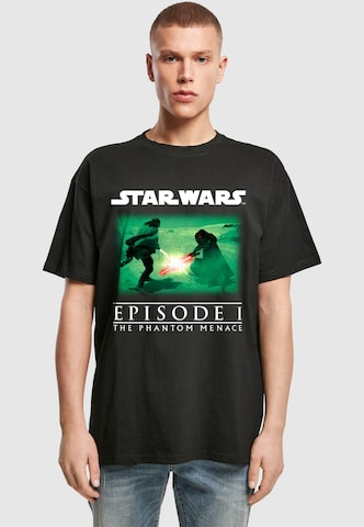 Merchcode Shirt 'Star Wars Quaigon vs Darth Maul' in Black: front