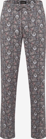 Hanro Pajama Pants ' Night & Day ' in Grey: front