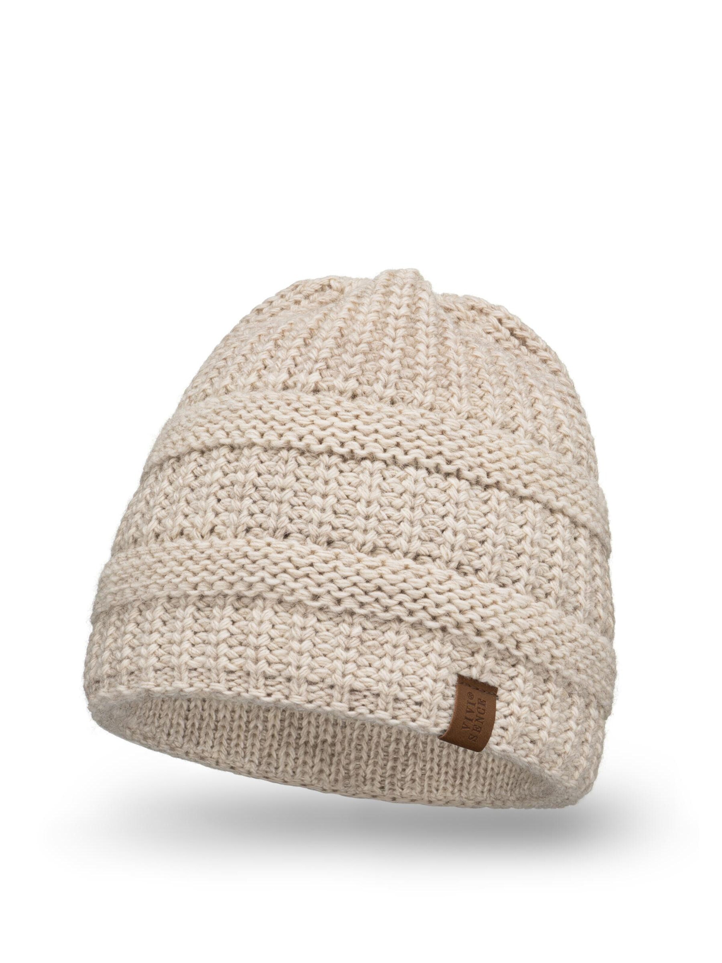 Vivisence Mütze '7075'‌‌‌‌‌ in Beige: Vorderseite