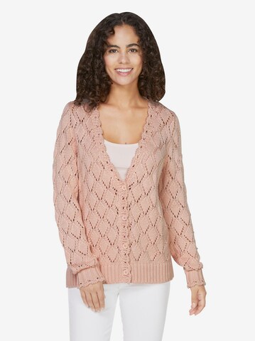 Linea Tesini by heine Knit Cardigan in Pink: front