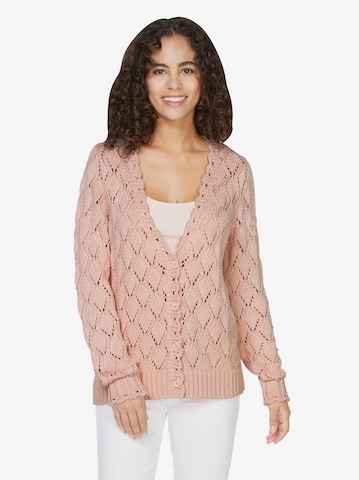 Linea Tesini by heine Knit cardigan in Pink: front