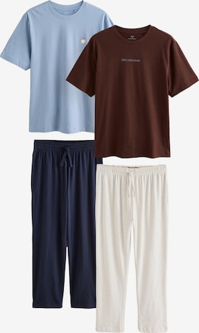 Pijama lungă de la Next pe bej: față