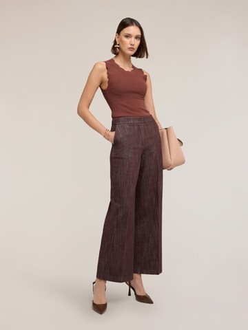 MOTIVI - Pierna ancha Pantalón en marrón: frente