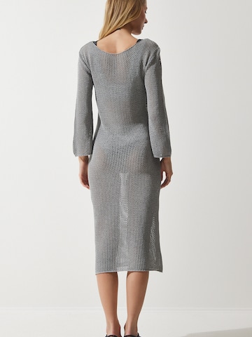 Robes en maille Happiness İstanbul en gris