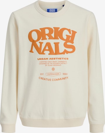 Jack & Jones Junior Sweatshirt in Beige: Vorderseite
