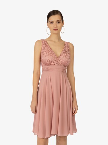 Robe de cocktail Kraimod en rose : devant