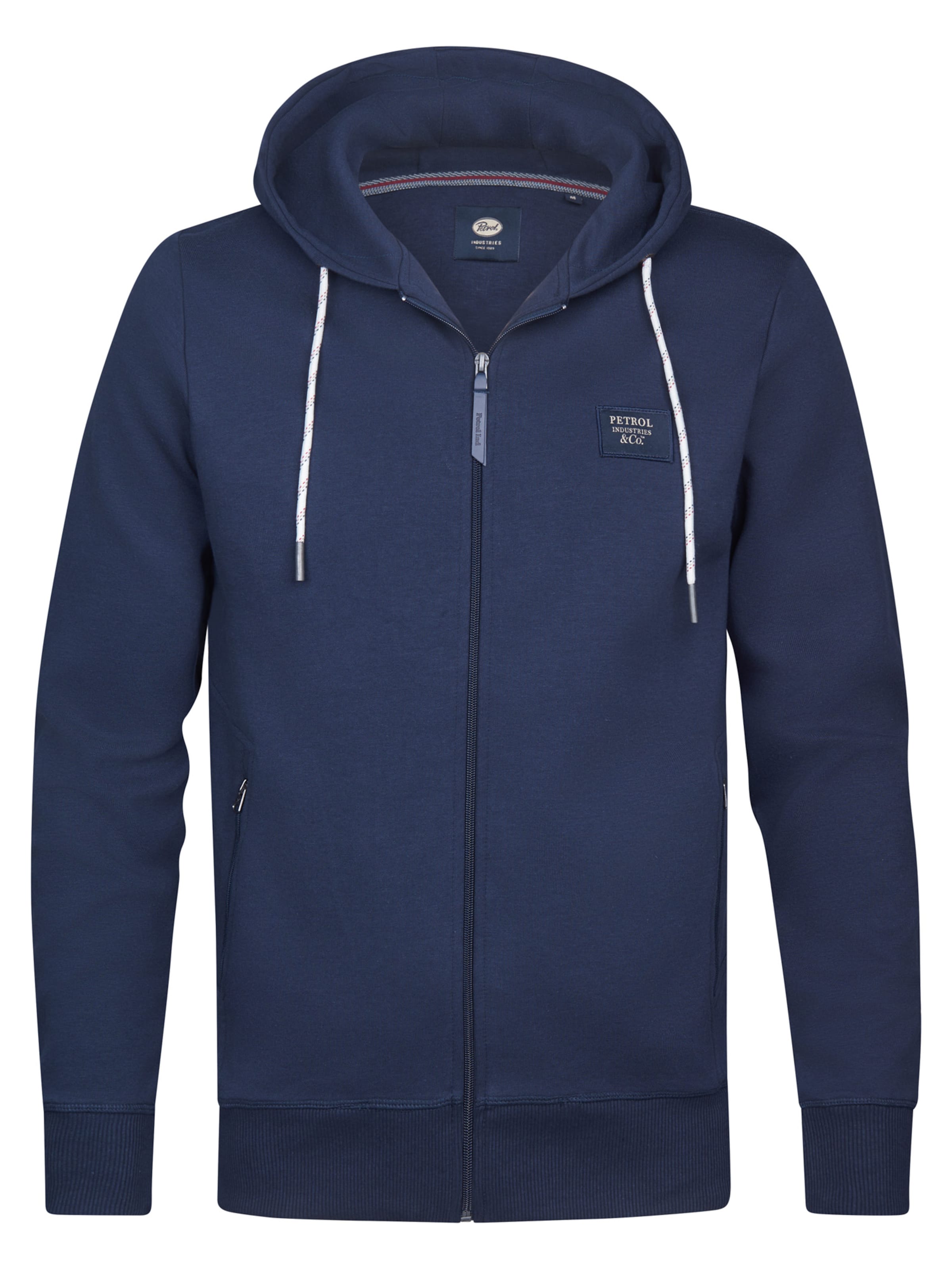 Petrol Industries Ζακέτα φούτερ σε μπλε: μπροστά