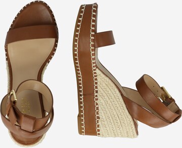 Lauren Ralph Lauren Sandalen met riem 'HILARIE' in Bruin