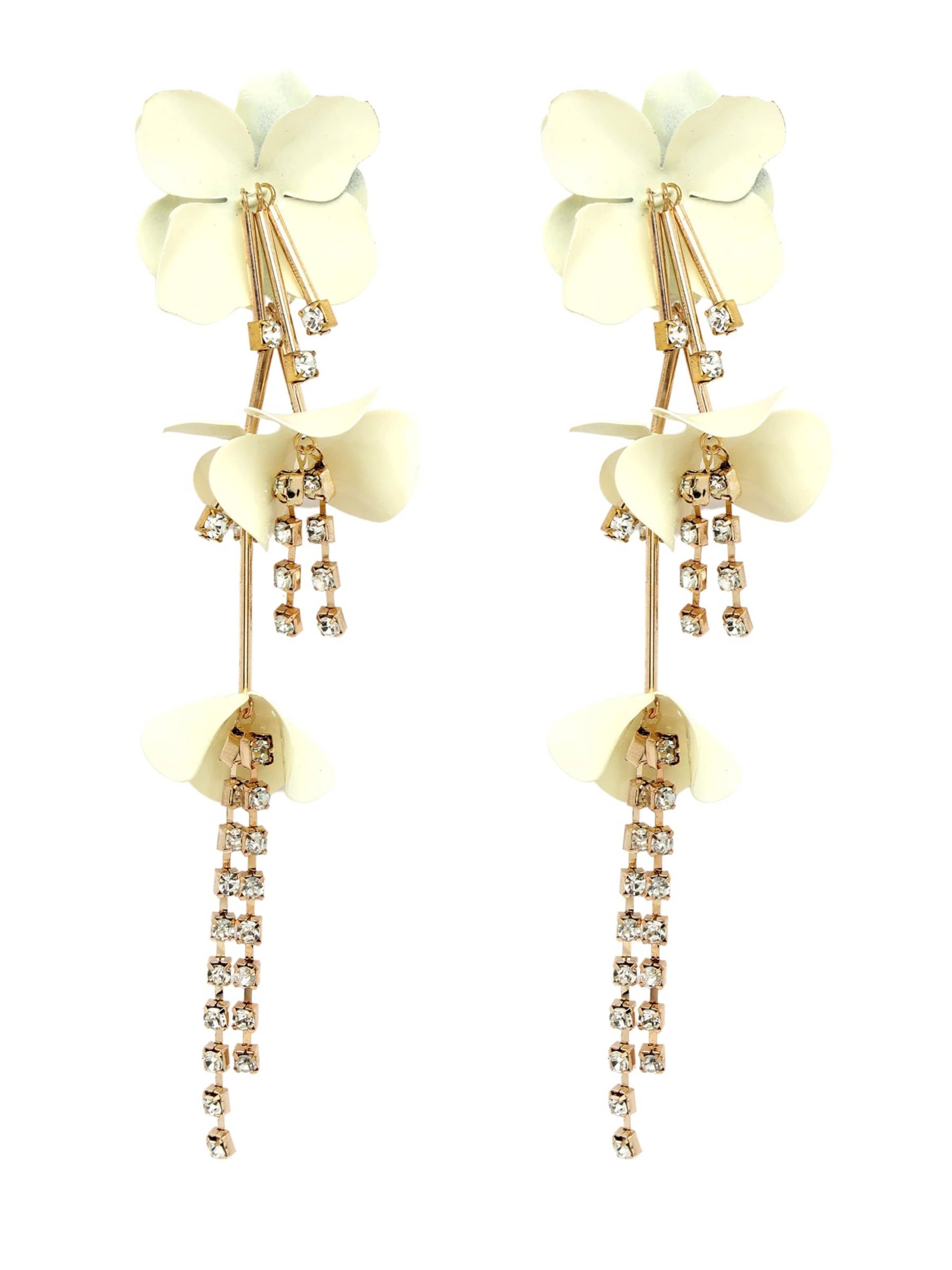 AVANT-GARDE PARIS Boucles d'oreilles 'Bettinaia' en blanc, Vue avec produit