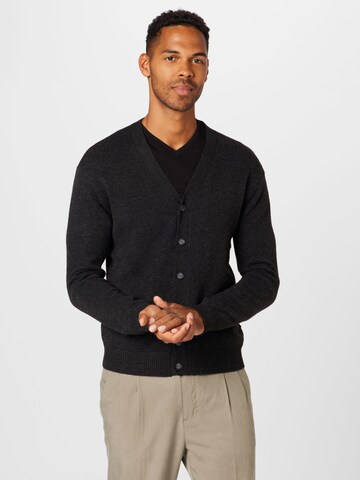 Casual Friday Knit Cardigan 'Kalle' in Grey: front