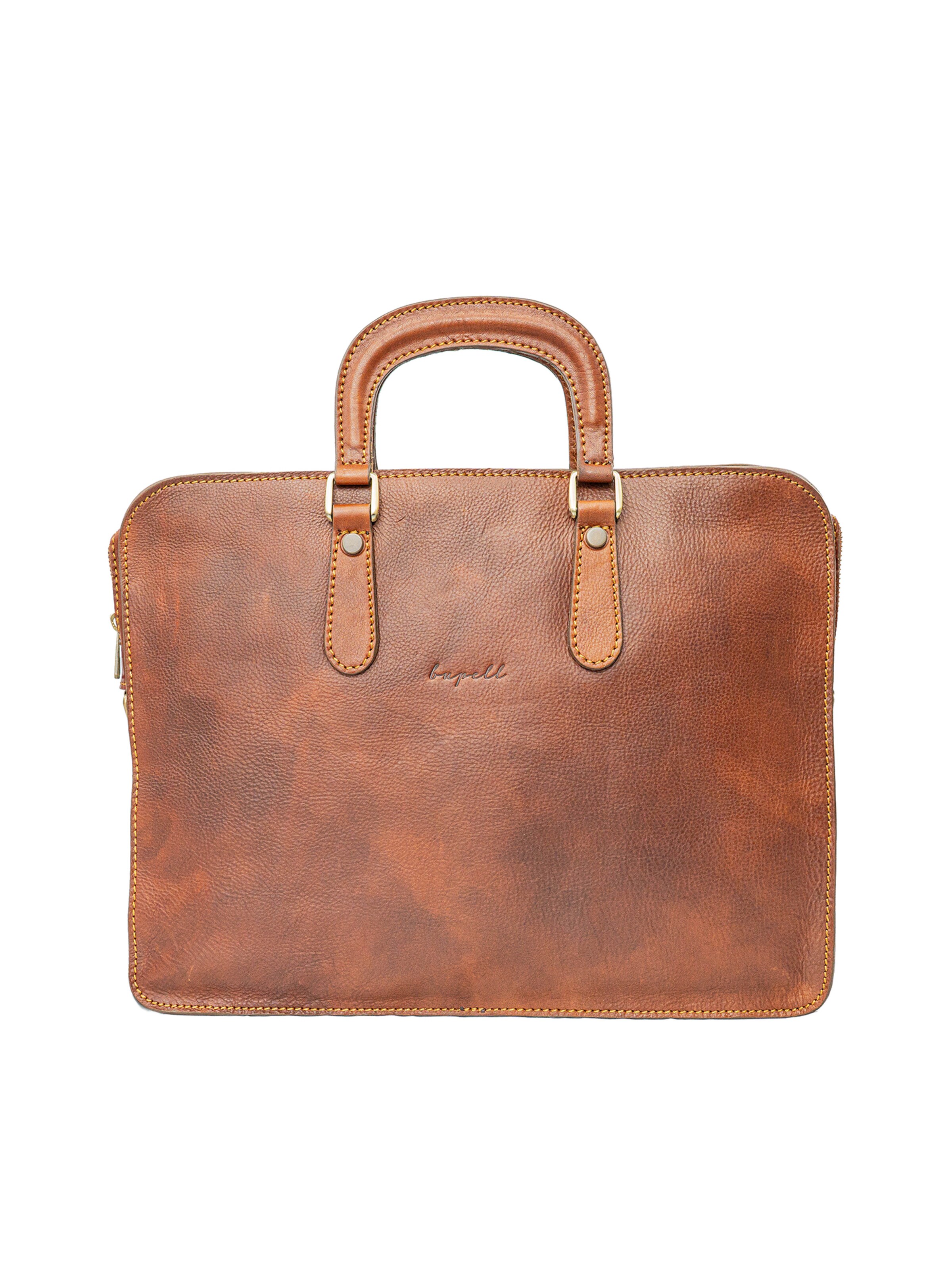 bupell Briefcase 'Guiseppe' in Brown: front
