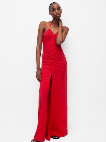 Robe de soirée Pull&Bear en rouge : devant