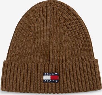 Tommy Jeans Beanie 'HERITAGE' in Brown: front