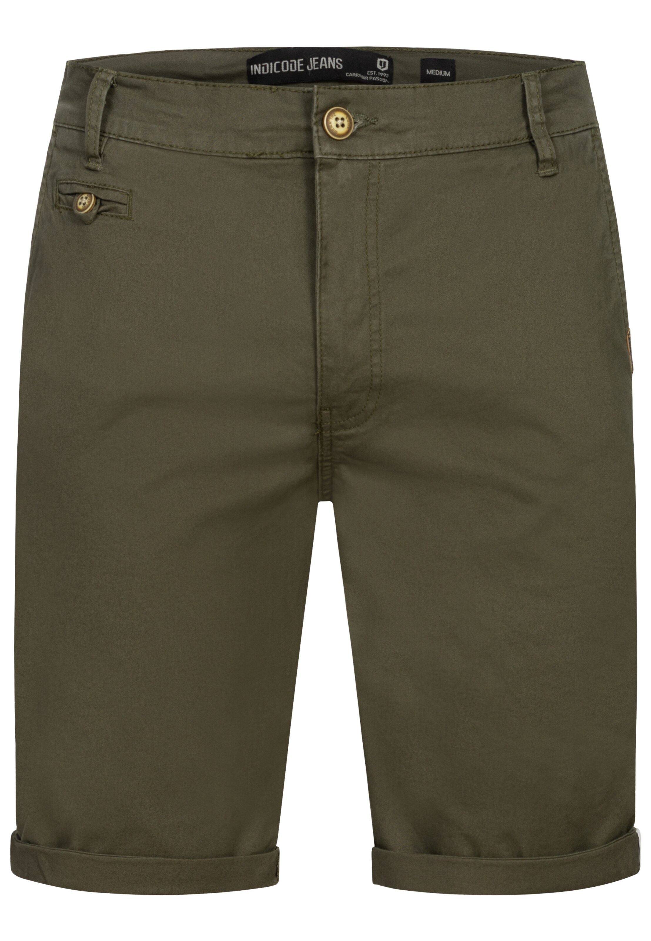 INDICODE JEANS Shorts 'Creel' in Braun: Vorderseite