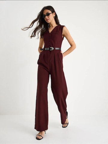 Bianco Lucci Jumpsuit in Rot
