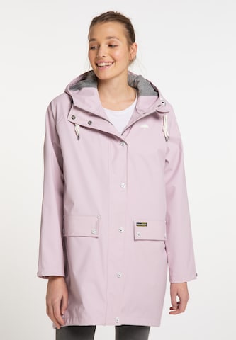 Schmuddelwedda Between-Seasons Coat in Pink: front