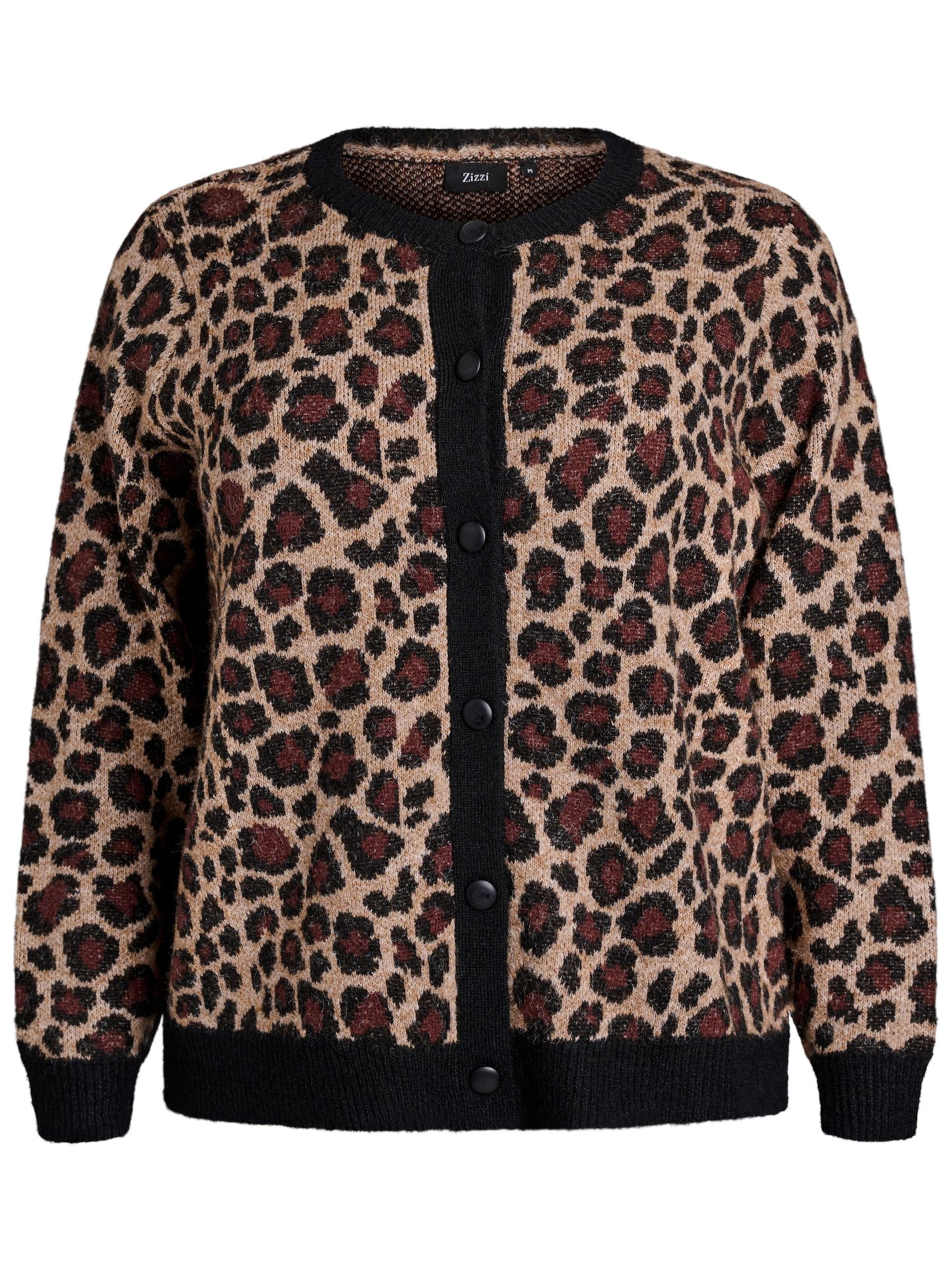 Zizzi - Cárdigan 'Leonora' en marrón: frente